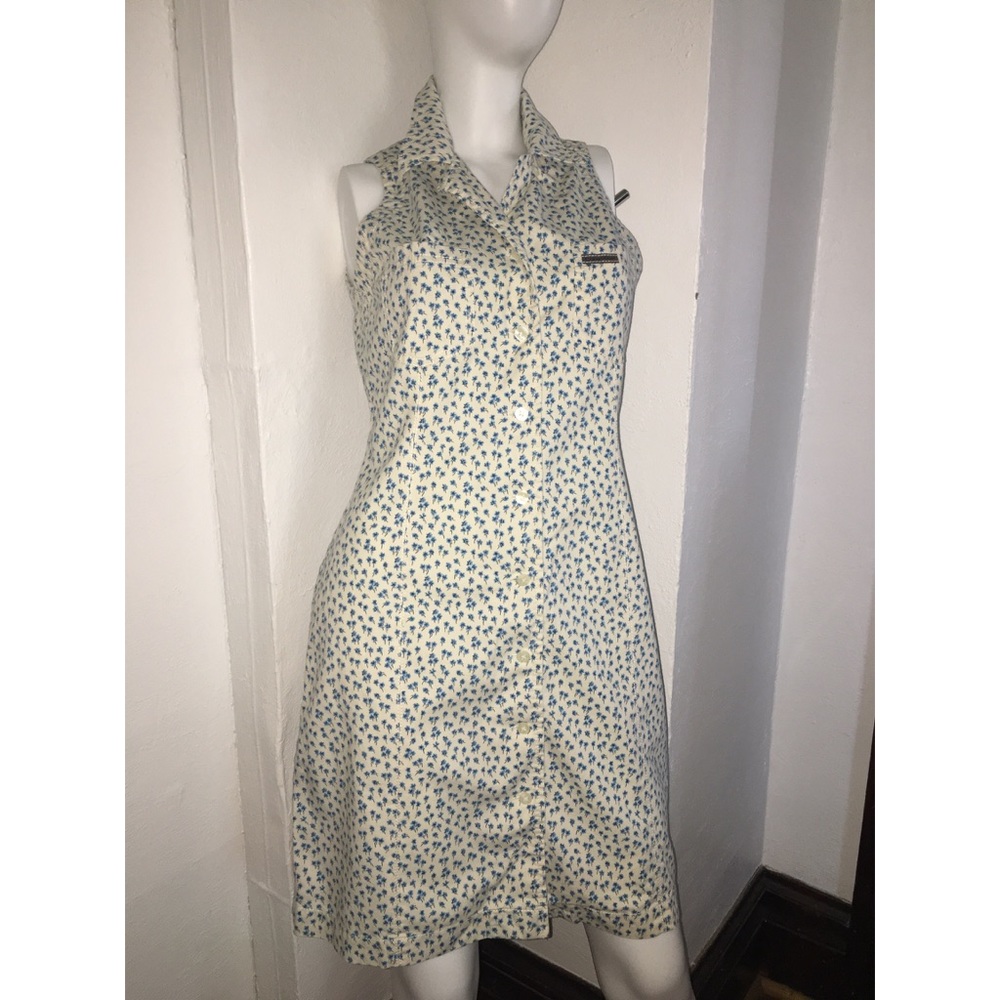 Calvin Klein Floral 1990s Y2K Dress Vintage Calvin Klein